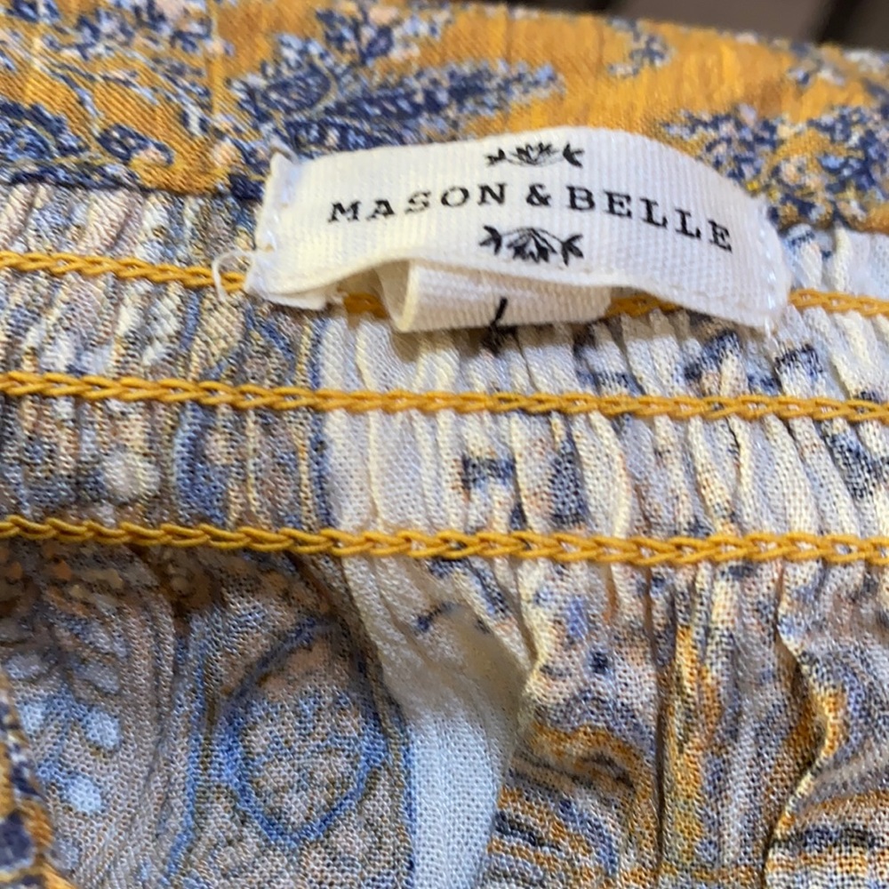 New top, Mason & Belle, goldenrod pattern, L